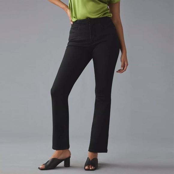 NWT - Anthropologie - Pilcro - Corset Mid-Rise Skinny Jeans - Cline Wash (Black) - Picture 4 of 13